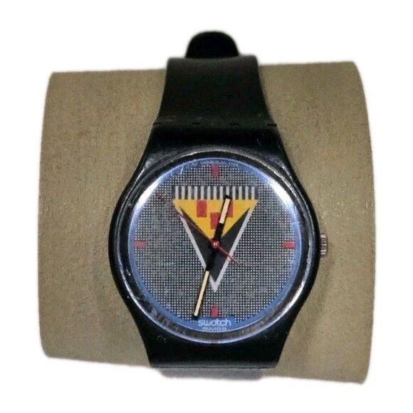 Vintage 1986 Swatch Swiss Unisex Wristwatch NEW Battery Tested Working - Picture 2 of 15